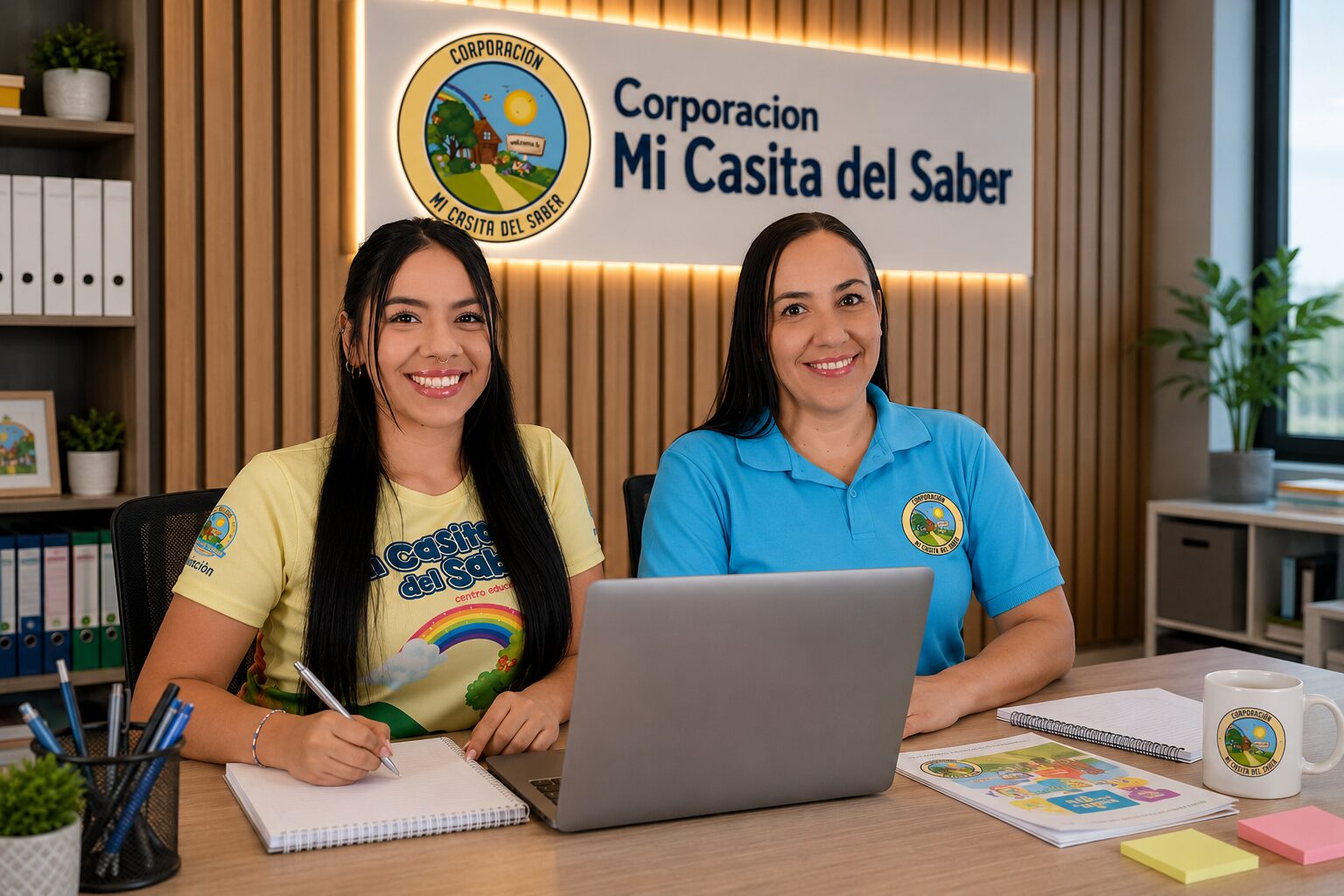 Las cofundadoras de la Corporación en su espacio de trabajo